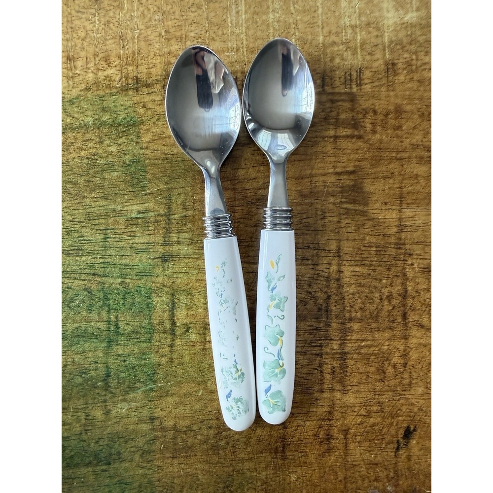 Corelle Corning Ware Callaway Ivy Replacement Two Small Spoons 2